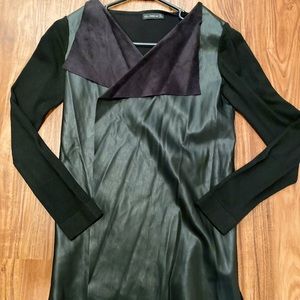 Zara faux leather sweater